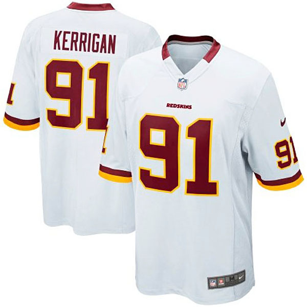 Mens Washington Redskins #91 Ryan Kerrigan Nike White Game Jersey