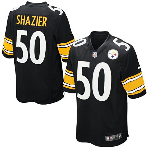 Mens Pittsburgh Steelers #50 Ryan Shazier Nike Black Game Jersey