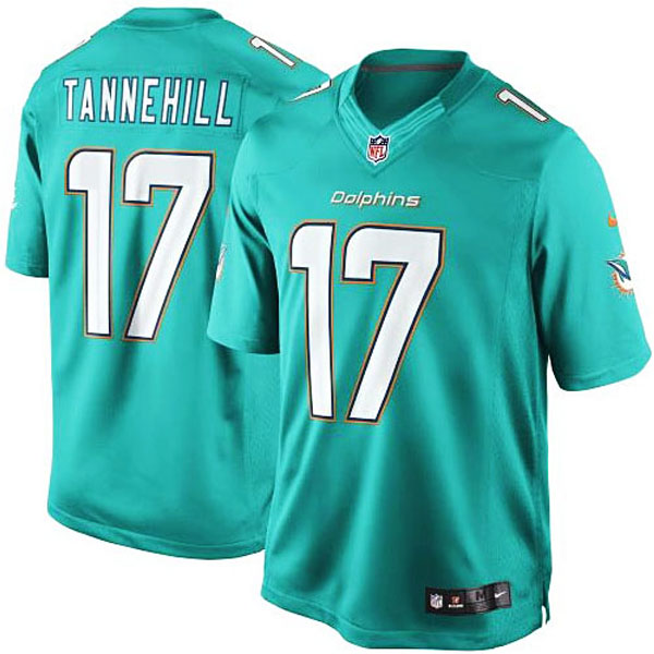 Men's Miami Dolphins #17 Ryan Tannehill Nike Aqua Team Color Limited Jersey