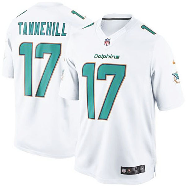 Men's Miami Dolphins #17 Ryan Tannehill Nike White Limited Jersey