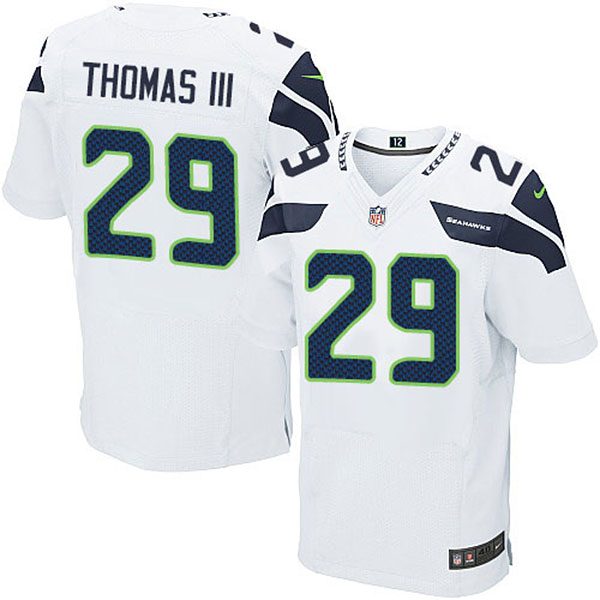 Mens Seattle Seahawks #29 Earl Thomas III White Elite Jersey