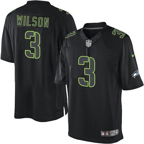 NFL Seattle Seahawks #3 Russell Wilson Impact Limited Black Jersey