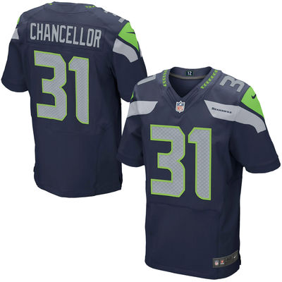 Men's Seattle Seahawks #31 Kam Chancellor College Navy Elite Jersey