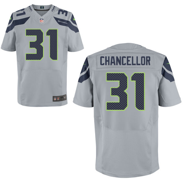 Men's Seattle Seahawks #31 Kam Chancellor Gray Elite Jersey