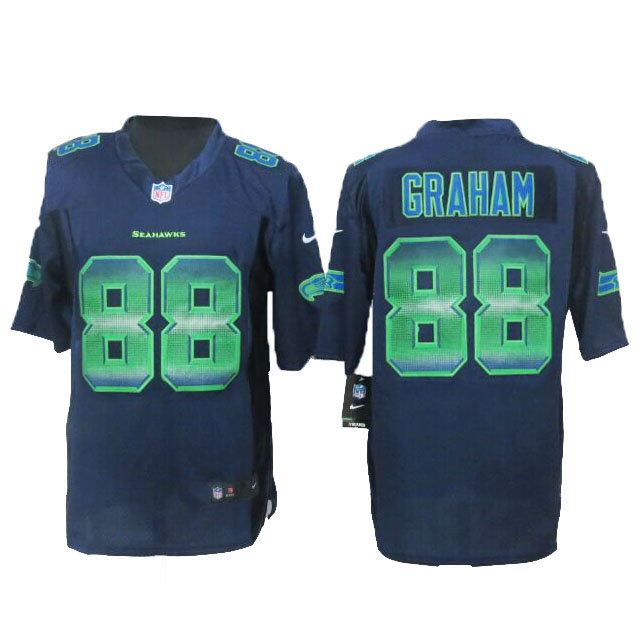 2015 New Nike Seattle Seahawks #88 Jimmy Graham Limited Navy Blue Jersey