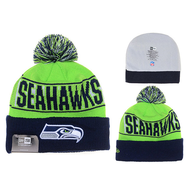 Men's Seattle Seahawks New Era Green Blue Sport Cuffed Knit Hat