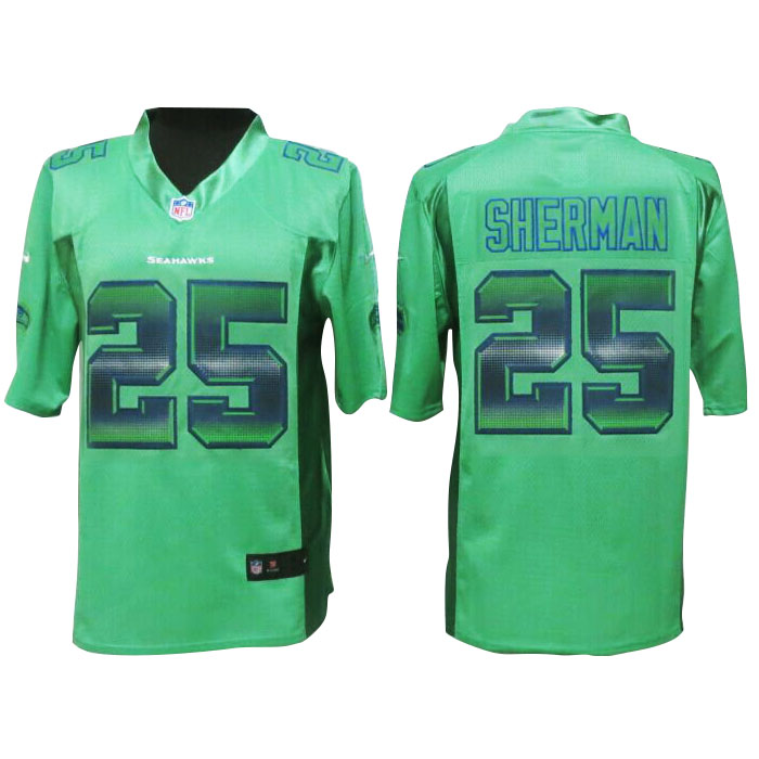 2015 New Nike Seattle Seahawks #25 Richard Sherman Limited Green Jersey