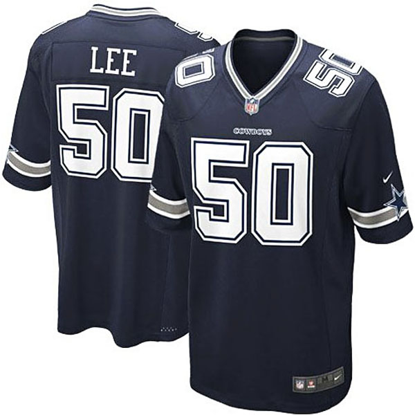 Men's Dallas Cowboys #50 Sean Lee Nike Navy Blue Team Color Game Jersey