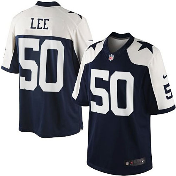 Mens Dallas Cowboys #50 Sean Lee Nike Navy Blue Throwback Limited Jersey