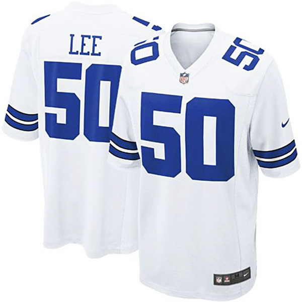 Men's Dallas Cowboys #50 Sean Lee Nike White Team Color Game Jersey