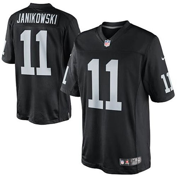 Men's Oakland Raiders #11 Sebastian Janikowski Nike Black Team Color Limited Jersey