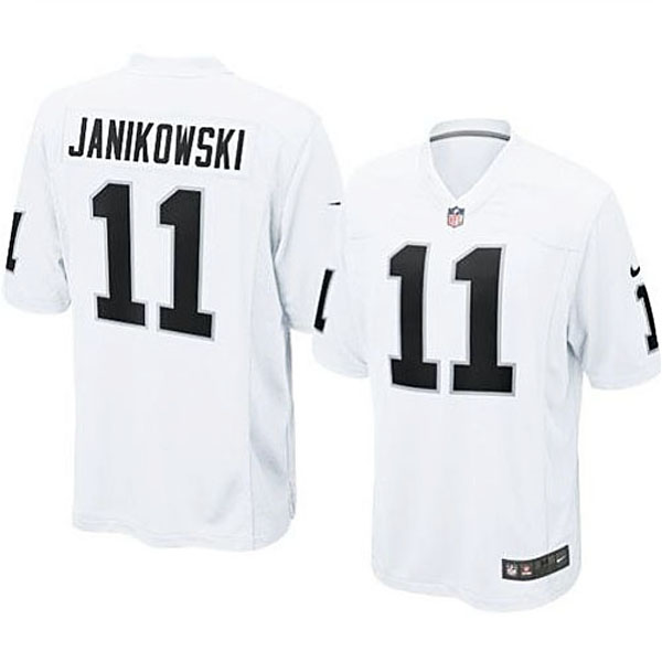 Mens Oakland Raiders #11 Sebastian Janikowski Nike White Game Jersey