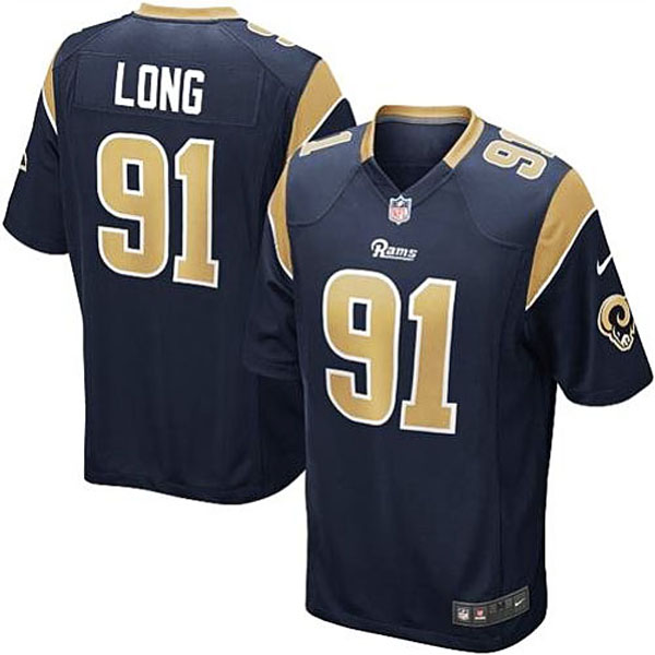 Mens St. Louis Rams Chris Long Nike Navy Blue Game Jersey