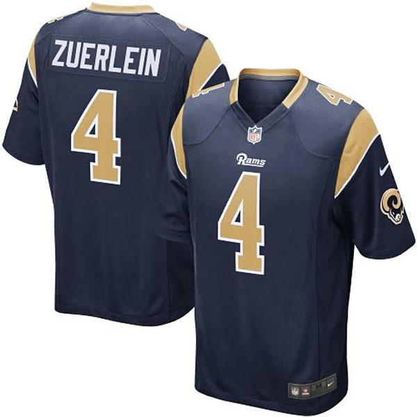 Mens St. Louis Rams Greg Zuerlein Nike Navy Blue Game Jersey