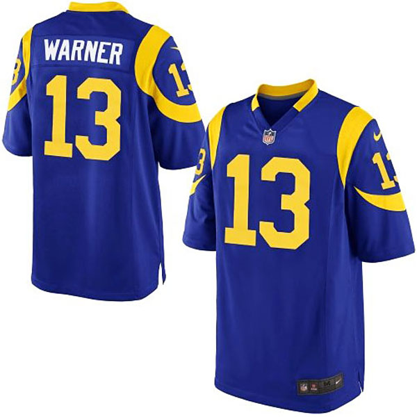 Mens St. Louis Rams Kurt Warner Nike Royal Blue Retired Player Game Jersey