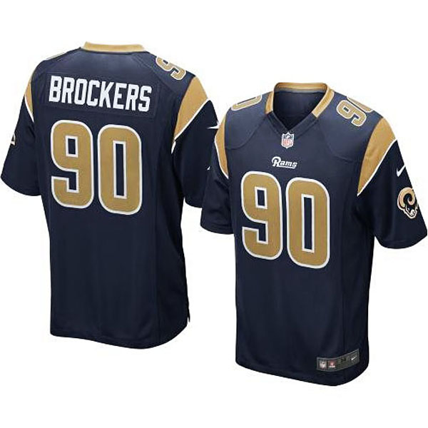 Mens St. Louis Rams Michael Brockers Nike Navy Blue Game Jersey