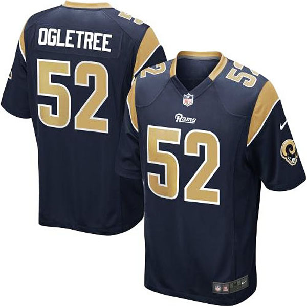 Mens St. Louis Rams Ogletree Nike Navy Blue Game Jersey