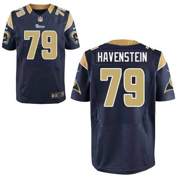 Mens St. Louis Rams #79 Rob Havenstein Nike White Elite Jersey