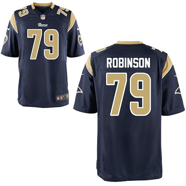 Mens St. Louis Rams Robinson Nike Navy Blue Game Jersey