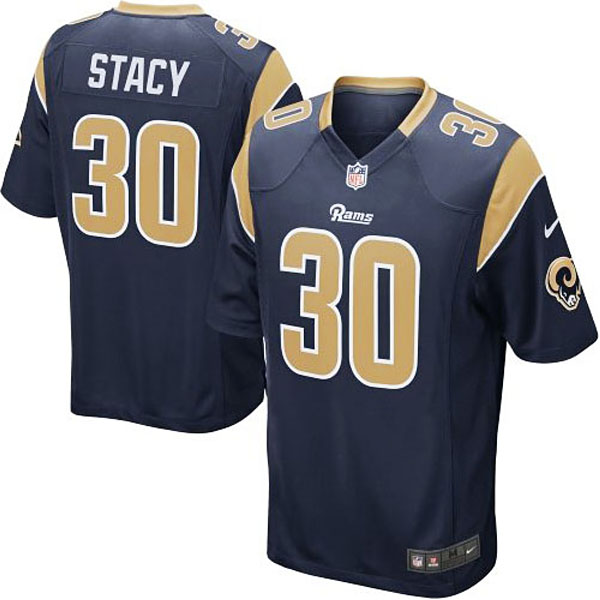 Mens St. Louis Rams Zac Stacy Nike Navy Blue Game Jersey