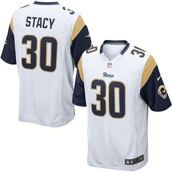 Mens St. Louis Rams Zac Stacy Nike White Game Jersey