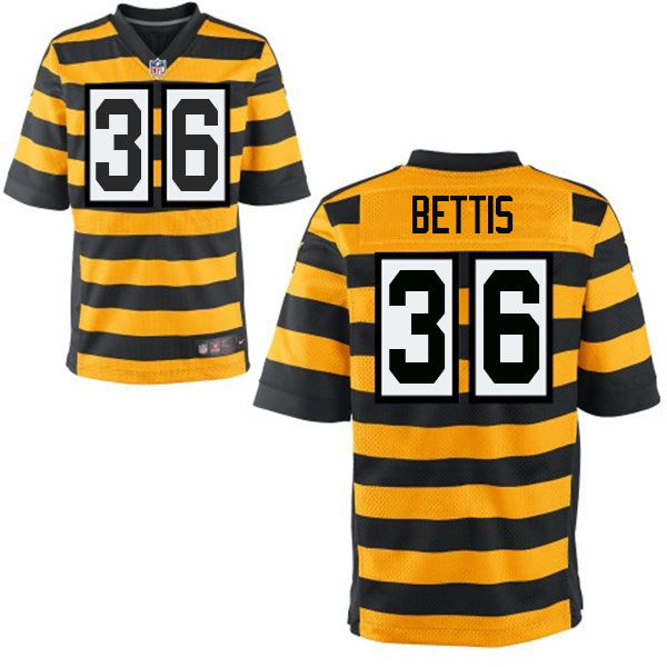 NFL Pittsburgh Steelers #36 Jerome Bettis Gold Alternate Elite Jersey