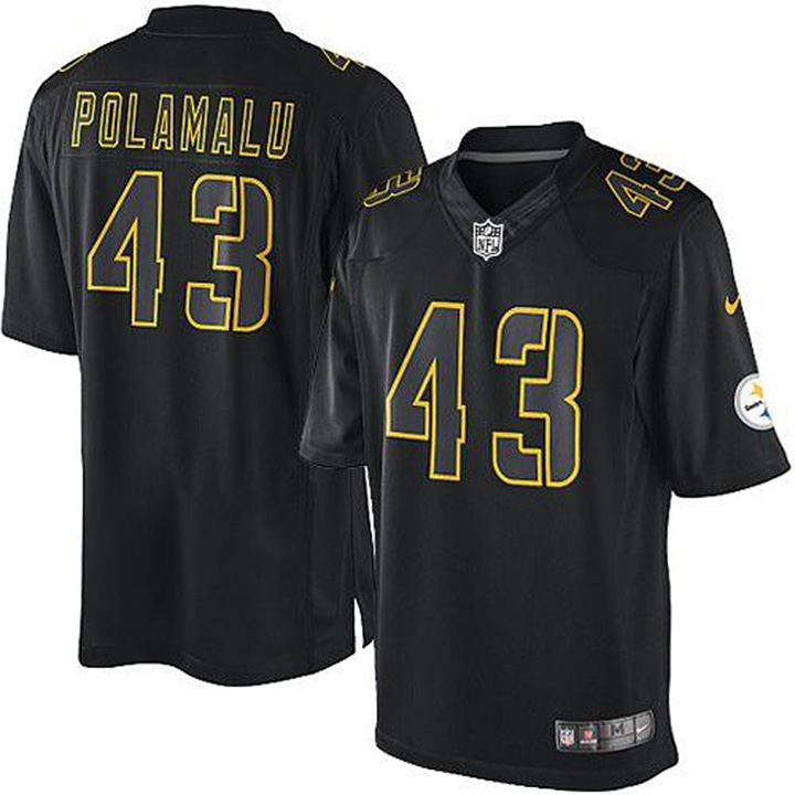 NFL Pittsburgh Steelers #43 Troy Polamalu Impact Limited Black Jersey