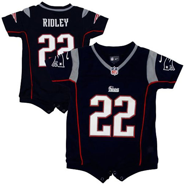 Nike Stevan Ridley New England Patriots #22 Newborn Game Romper Jersey-Navy Blue