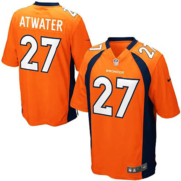 Mens Denver Broncos #27 Steve Atwater Nike Orange Retired Player Game Jersey