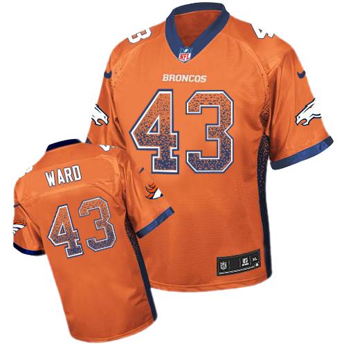 Mens Denver Broncos #43 TJ Ward Nike Orange Drift Fashion Jersey