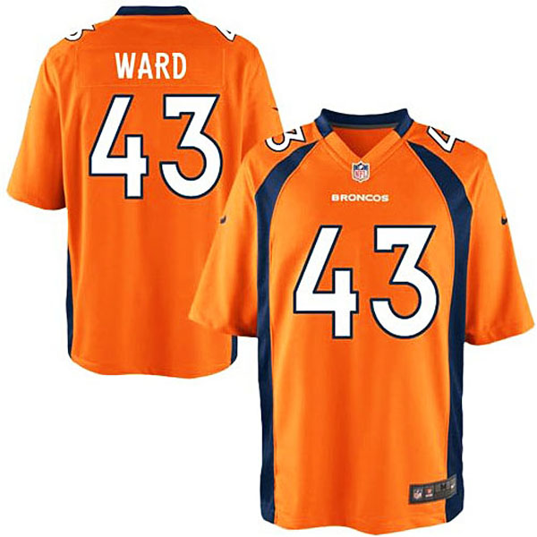 Mens Denver Broncos #43 TJ Ward Nike Orange Game Jersey