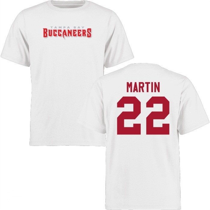 Tampa Bay Buccaneers #22 Doug Martin White Name & Number Wordmark T-shirt