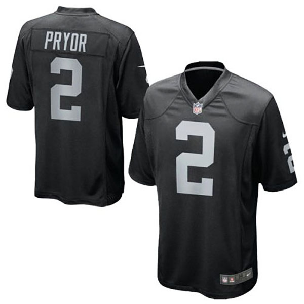 Nike Terrelle Pryor Oakland Raiders #2 Youth Game Jersey-Black