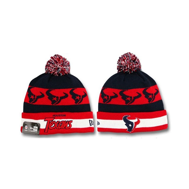 Men's Houston Texas New Era Black & Red Sport Cuffed Knit Hat