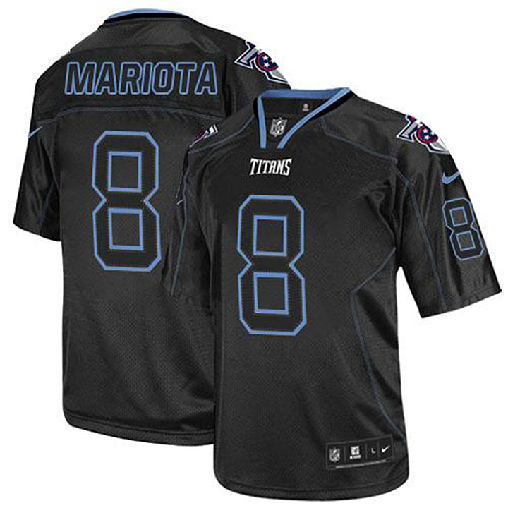 NFL Tennessee Titans #8 Marcus Mariota Lights Out Elite Black Jersey