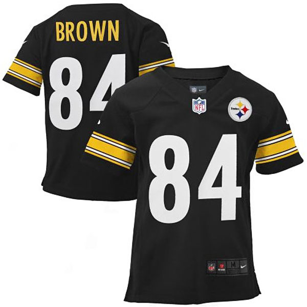 Toddler Pittsburgh Steelers #84 Antonio Brown Nike Black Game Jersey