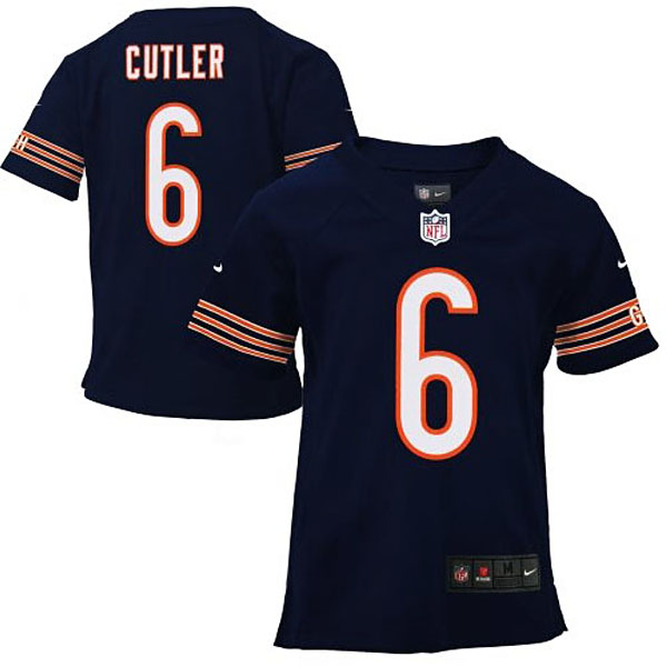 Toddler Chicago Bears #6 Jay Cutler Nike Navy Blue Game Jersey