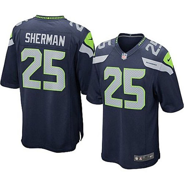 Toddler Seattle Seahawks #25 Richard Sherman Nike College Navy Game Jersey