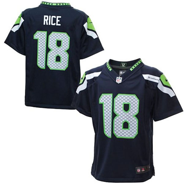 Toddler Seattle Seahawks #18 Sidney Rice Nike College Navy Game Jersey