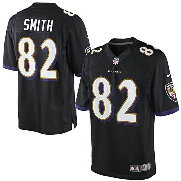 Mens Baltimore Ravens #82 Torrey Smith Nike Black Limited Jersey