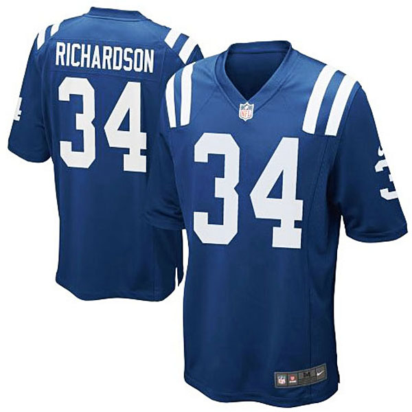 Mens Indianapolis Colts #34 Trent Richardson Nike Royal Blue Game Jersey