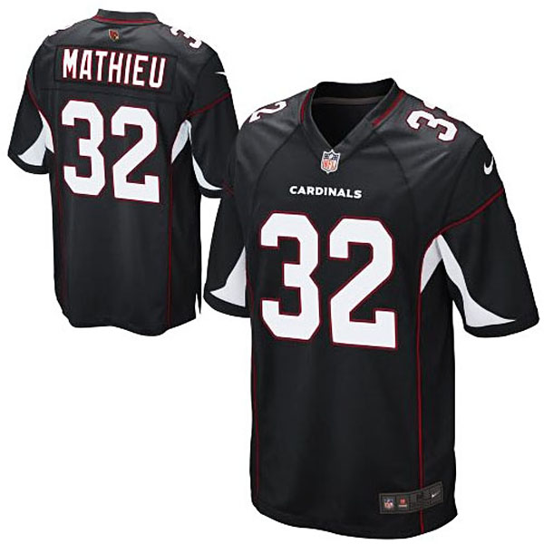 Mens Arizona Cardinals #32 Tyrann Mathieu Nike Black Alternate Game Jersey