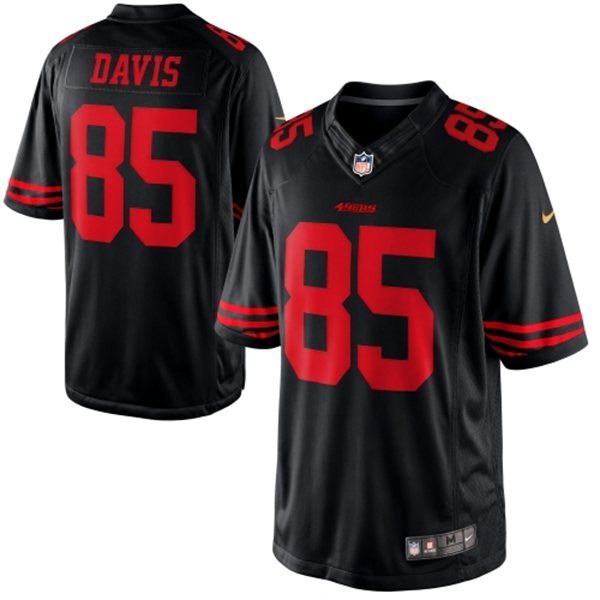 Men's San Francisco 49ers #85 Vernon Davis Nike Black Limited Jersey