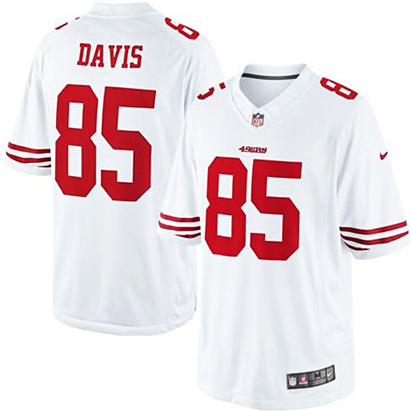 Men's San Francisco 49ers #85 Vernon Davis Nike White Limited Jersey