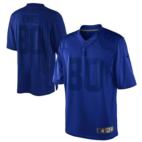 Mens New York Giants #80 Victor Cruz Nike Royal Blue Drenched Limited Jersey