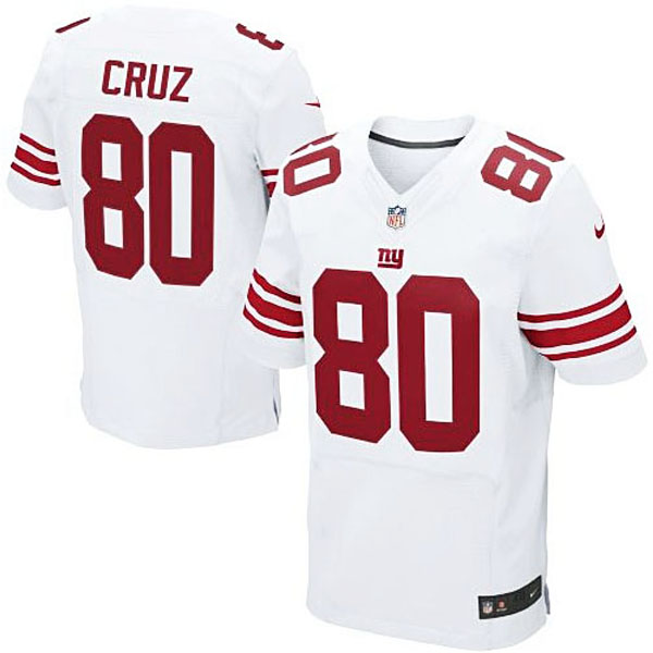 Mens New York Giants #80 Victor Cruz Nike White Elite Jersey