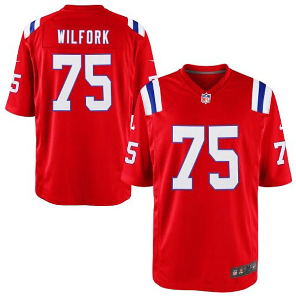 Nike Vince Wilfork New England Patriots #75 Youth Game Jersey-Red