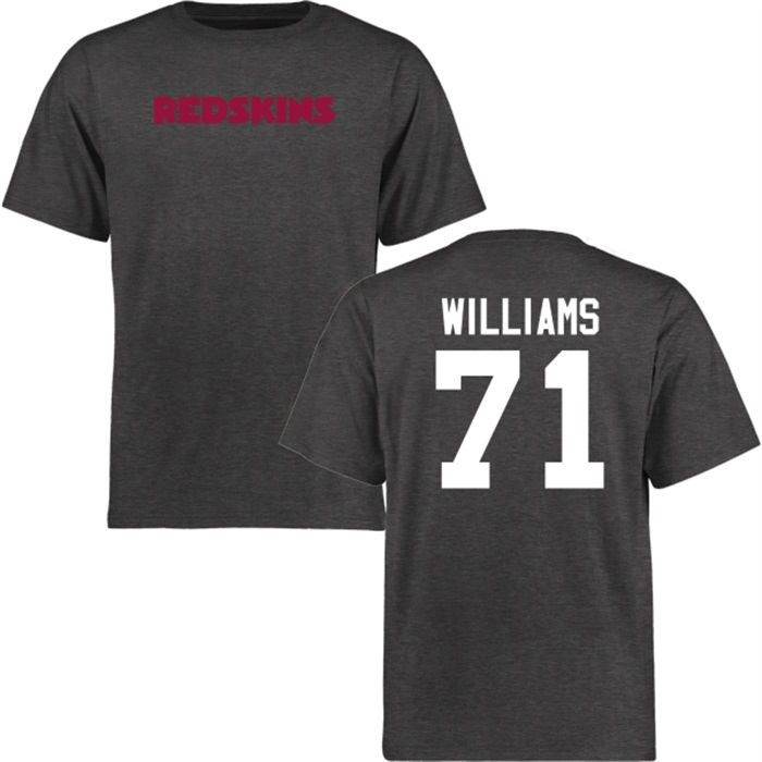 Washington Redskins #71 Trent Williams Charcoal Name & Number Wordmark T-shirt