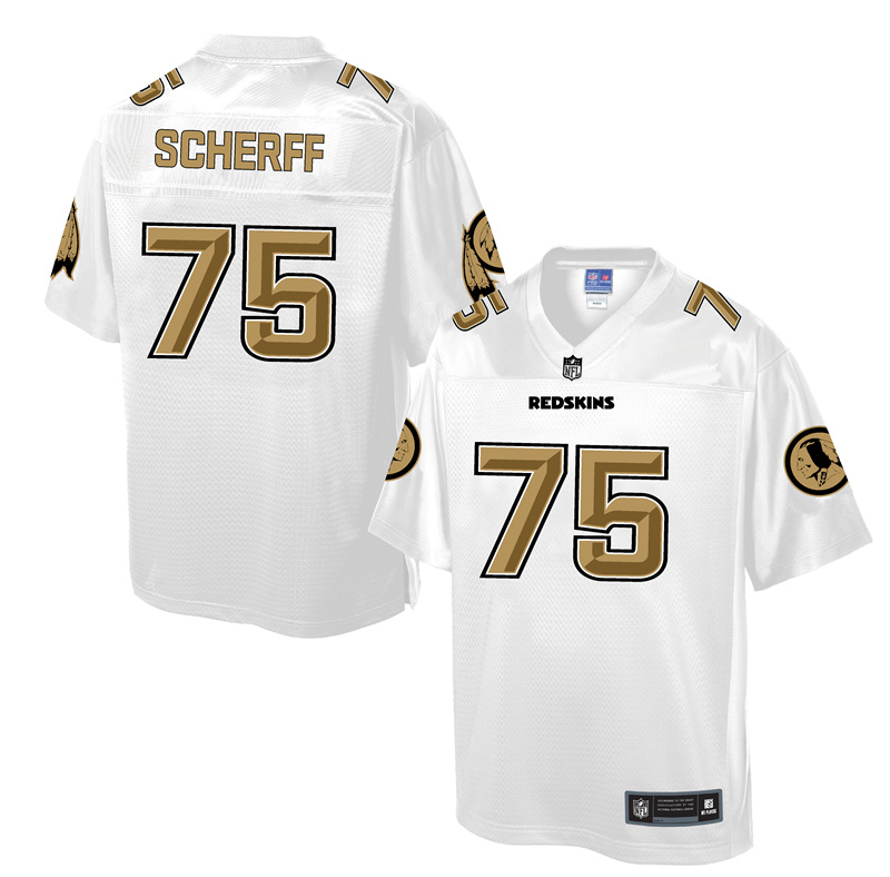 Washington Redskins #75 Brandon Scherff White Pro Line Fashion Jersey