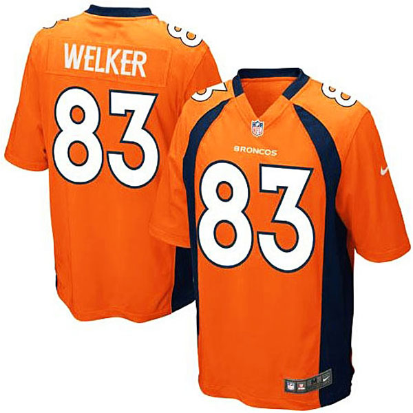 Mens Denver Broncos #83 Wes Welker Nike Orange Game Jersey